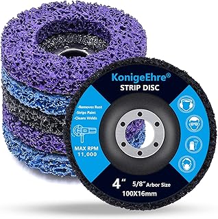 6 Pack 4" x 5/8" Strip Discs Stripping Wheel Fit Angle Grinder Clean and Remove Paint Coating Rust Welds Oxidation
