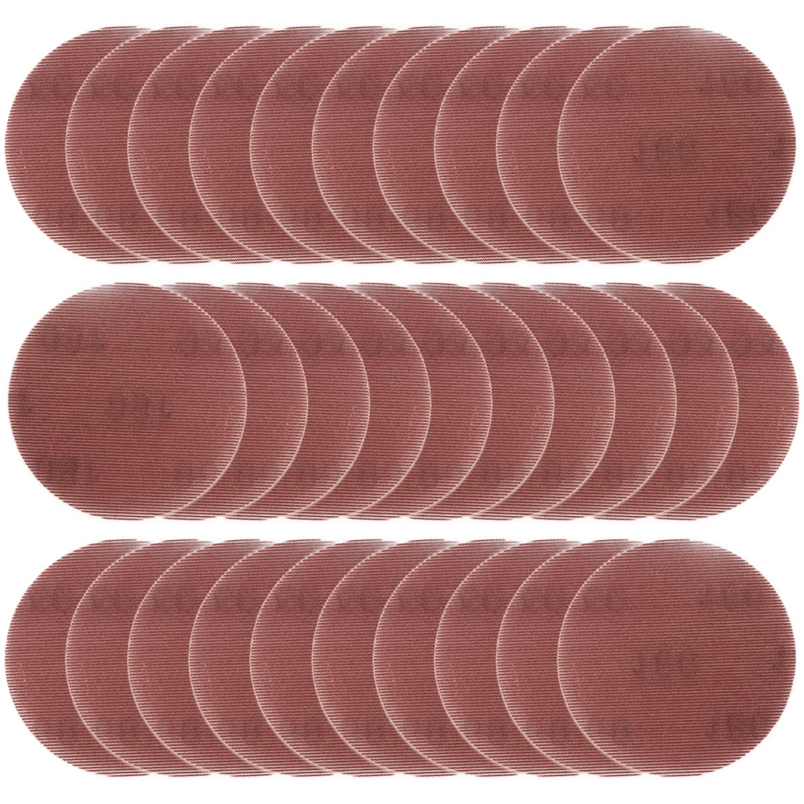 Discos De Lijado De Malla De 125mm, 30 Uds., Bucle De Gancho, Papel De Lija Afilado Antibloqueo Abrasivo Para Almohadillas De Madera Para Coche,Grano 120