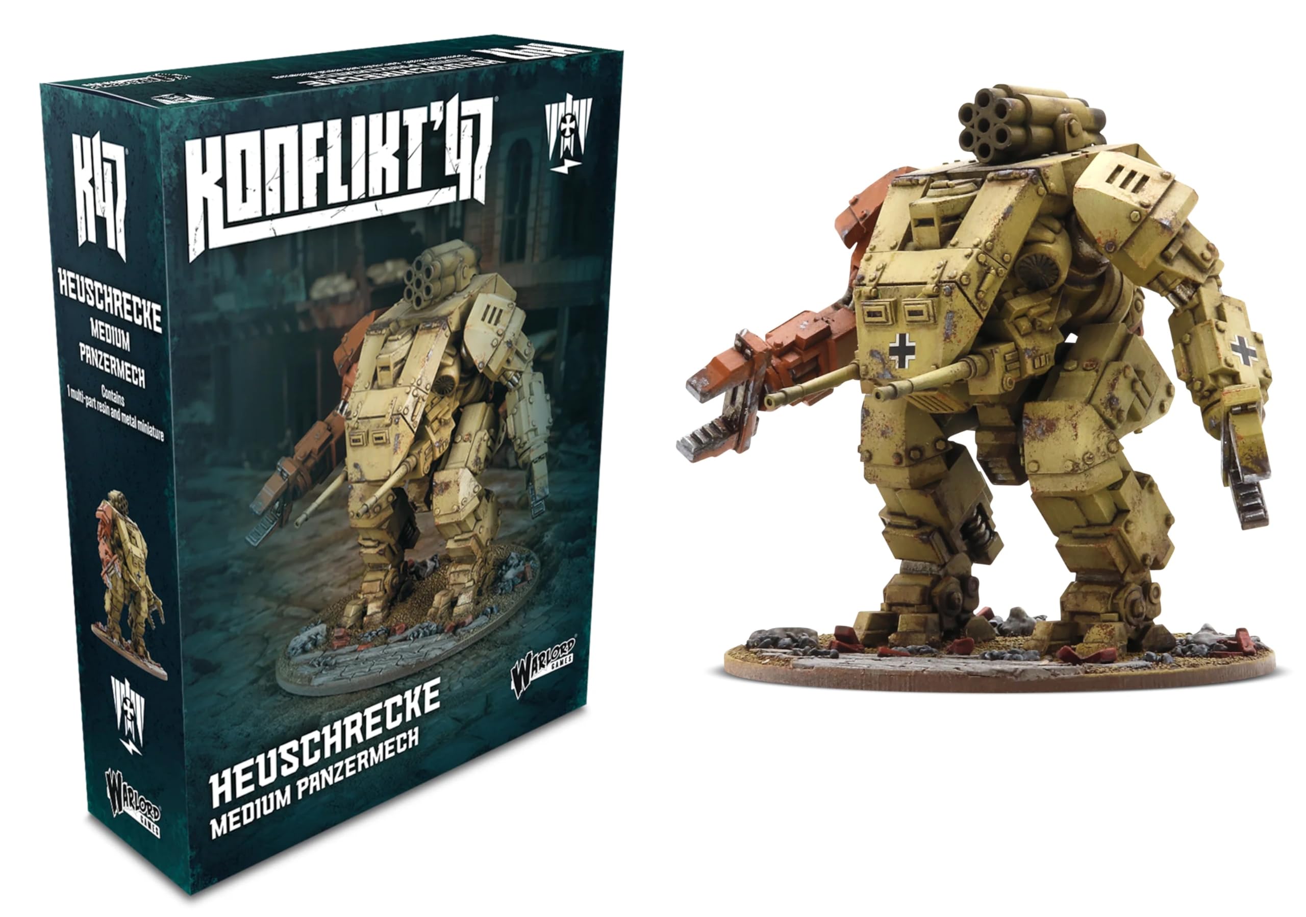 Warlord Games Heuschrecke (Locust) Medium Panzermech - Axis Miniature for Konflikt 47 Highly Detailed 28mm Scale Miniatures