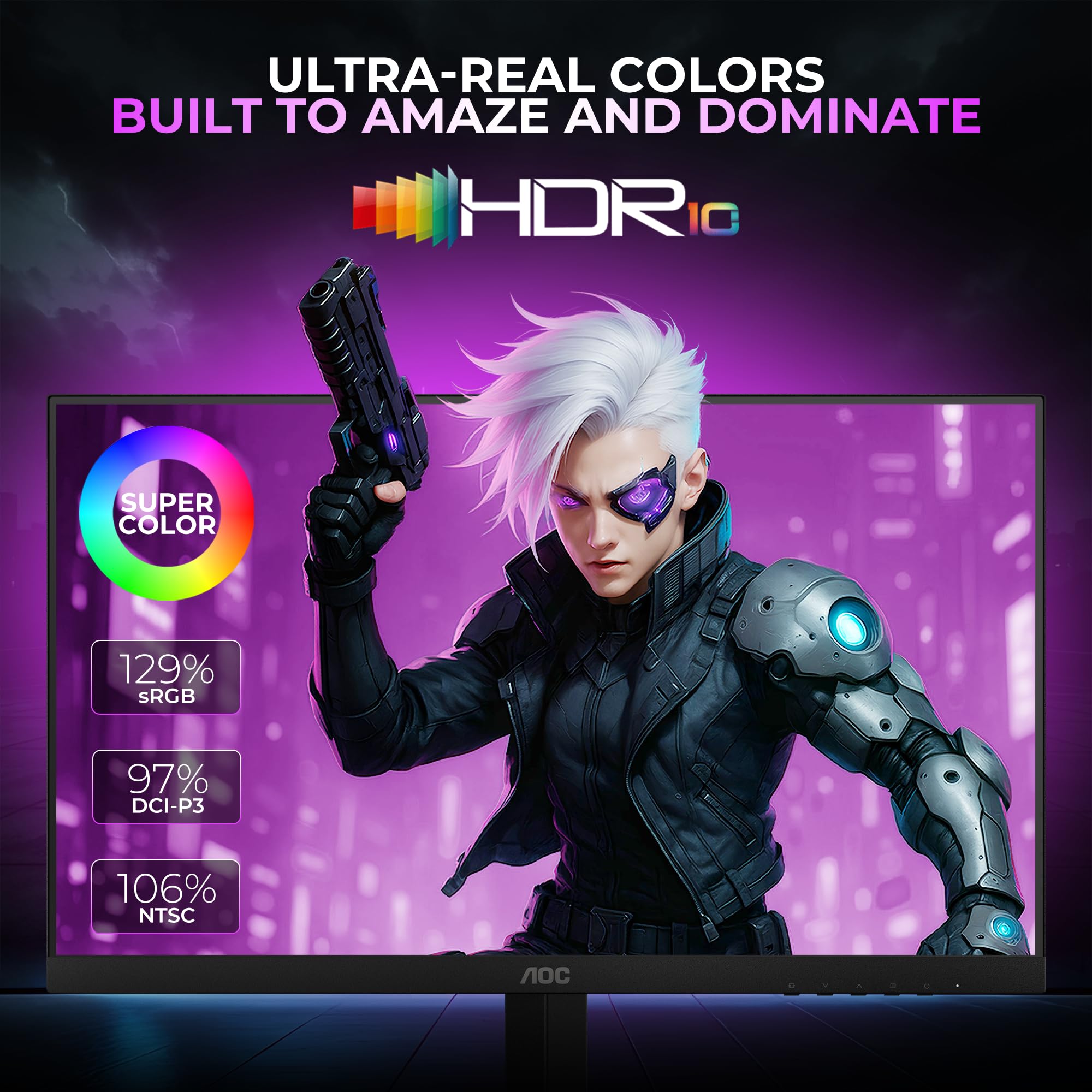 AOC 24G42E Gaming Monitor 24 inch FHD Fast IPS Gaming Monitor