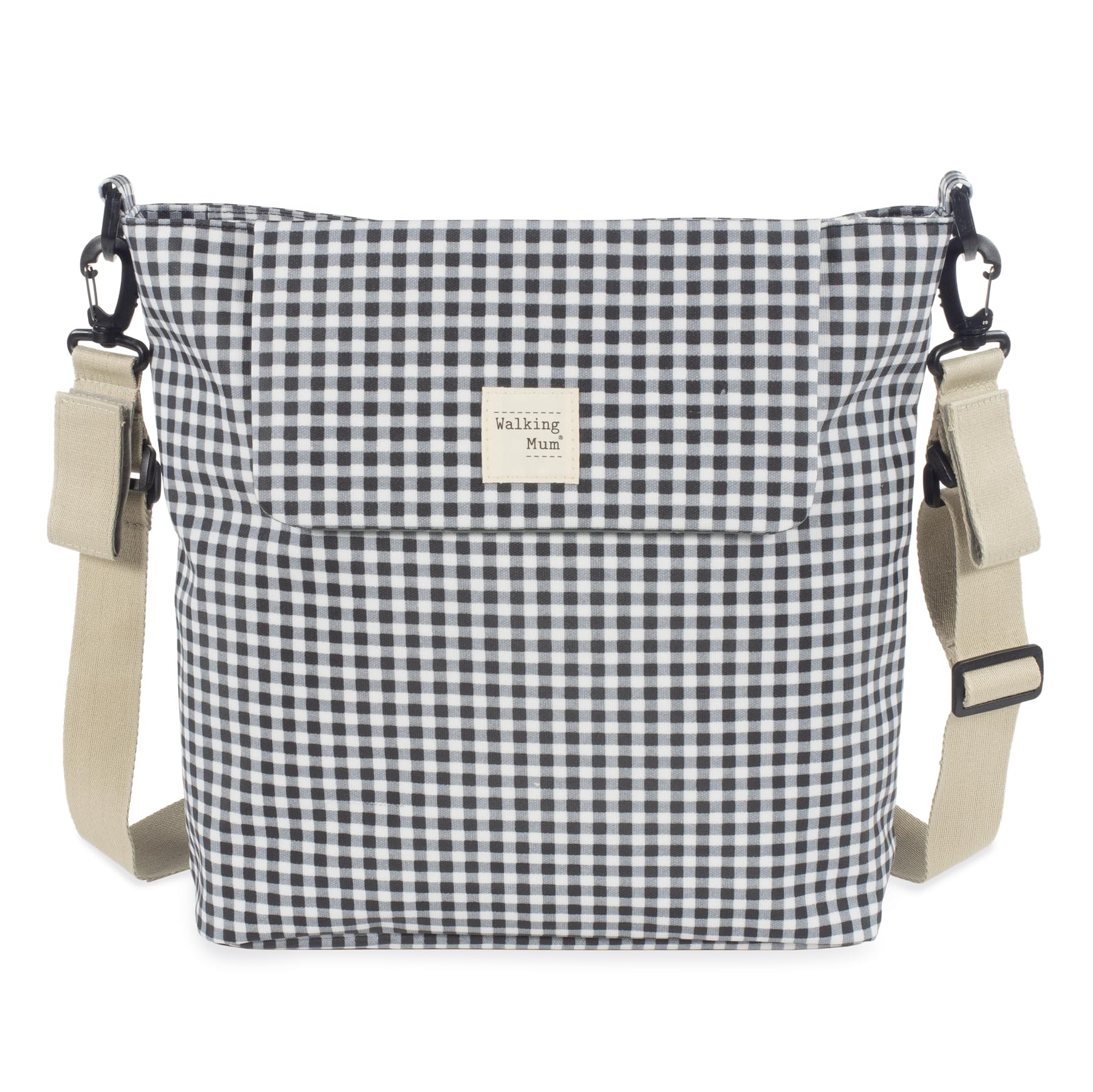 Bolsa Canastilla Walking Mum I Love Vichy (Negro)