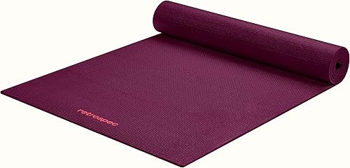 Retrospec Pismo - Esterilla de yoga con correa de nailon para hombres y mujeres, tapete de ejercicio antideslizante para yoga, pilates,