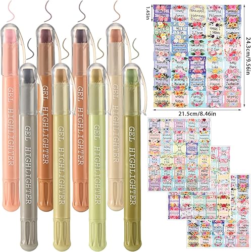 Miniatura 2 de Yaomiao Paquete de 3 fundas para la Biblia para mujeres, funda de transporte floral de 10 pulgadas, 8 bolígrafos, 90 pestañas, bolsa portátil