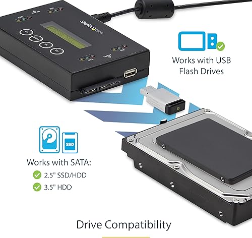 Miniatura 19 de StarTech.com Duplicadora y borrador de disco duro independiente 1:1, SAS/SATA HDD/SSD, copiadora/copiadora, duplicador/desinfectante de disco duro