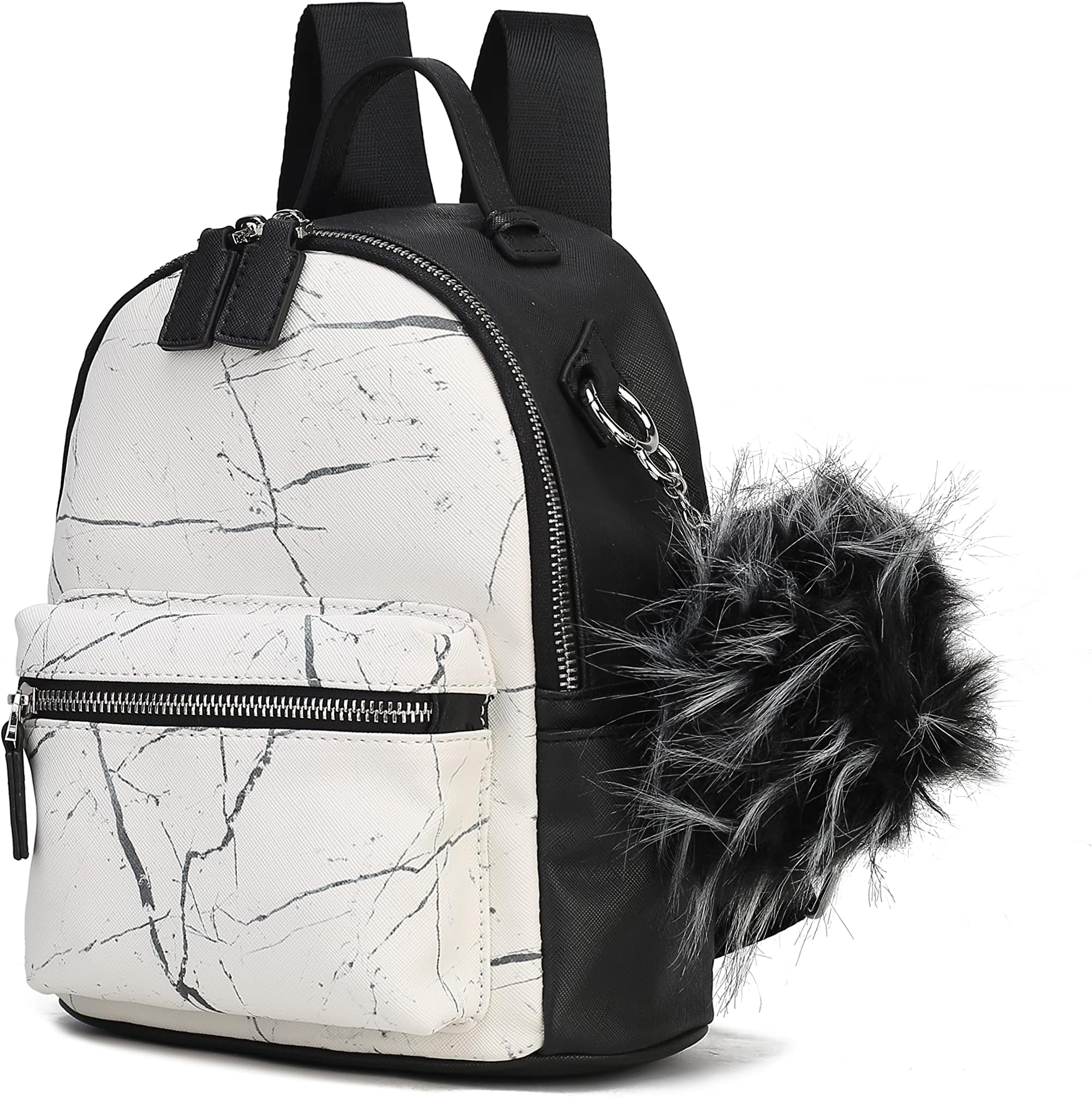 MKF Collection Backpack for Women, Vegan Leather Bookbag Top-Handle Ladies Travel bag by Mia k