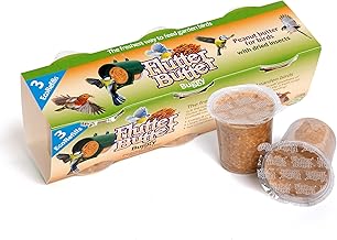 Peanut Butter for Birds - Jacobi Jayne Flutter Butter EcoRefills - Buggy Flavour Wild Bird Food - Ultra-Convenient Eco-Friendly Bird Feed - Pack of 3 Refills, Buggy