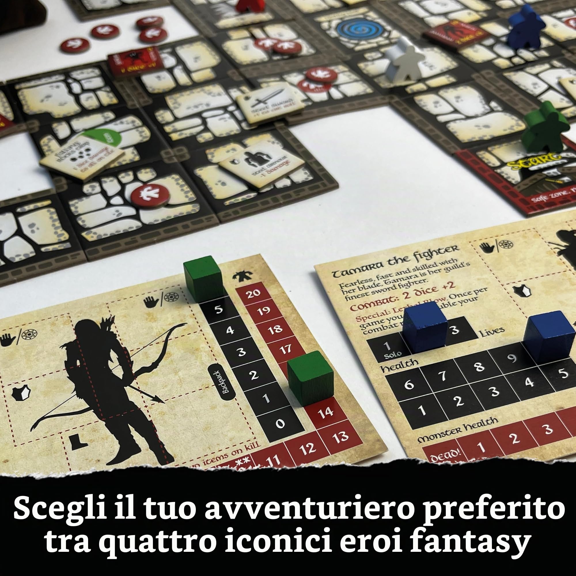 Bag of Dungeon - A Fantasy Crawler Adventure Board Game | Enter the Dragon's Lair | 1-4 Players | Age 7+ | Simple-to-Play | Family Games | Tabletop RPG | Classic DnD style gaming