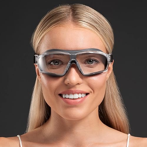 Miniatura 8 de NoCry Gafas de seguridad que se ajustan sobre tus lentes recetadas protección UV400 ANSI Z87 y gafas de seguridad ligeras con lentes transparentes