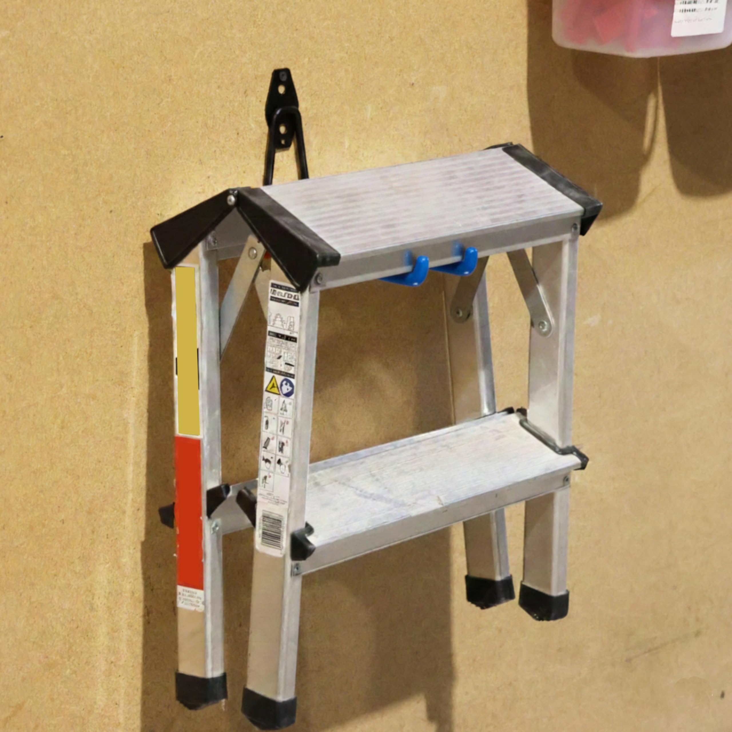 botle Set di 10 ganci da parete, ganci per attrezzi, per utensili elettrici, forma d'onda 19 cm, rivestimento in PVC, per garage, capannoni, biciclette o tubi da giardino, doppio gancio, portata fino