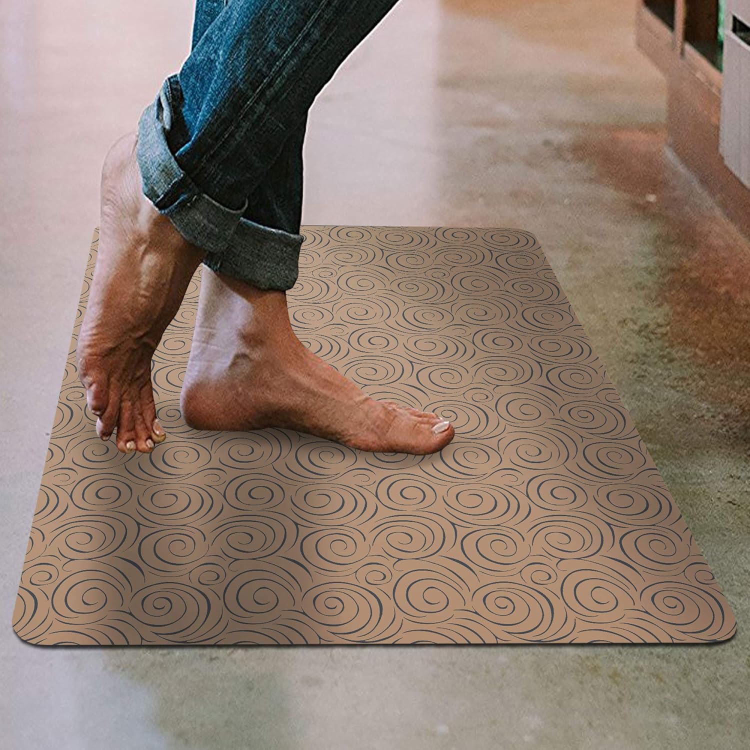 Shape28 Floor Mat Ultra Thin Kitchen Rug with Non Slip