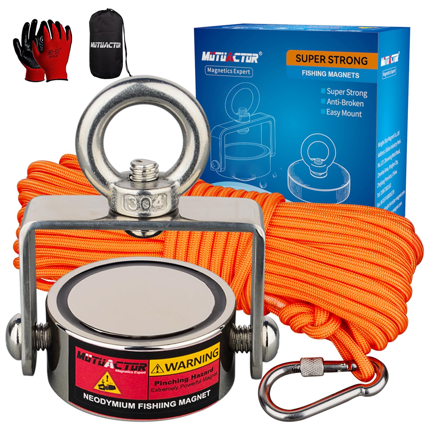 Magnet Fishing Kit - 500lb Pulling Force -21
