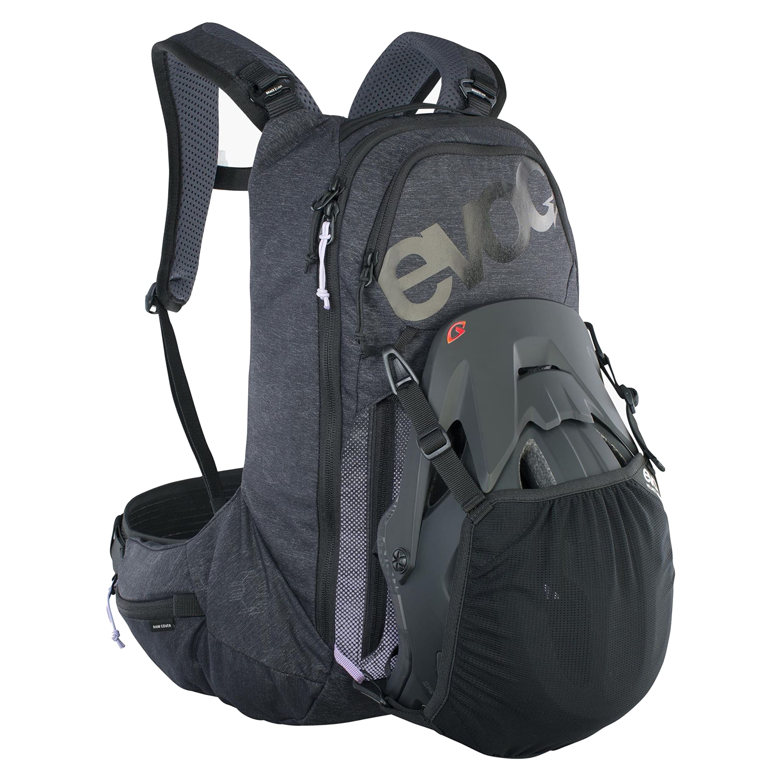 EVOC TRAIL PRO SF 12l plecak do jazdy w terenie i wyścigów, plecak (lekki plecak rowerowy, ochraniacz pleców LITESHIELD PLUS, komora na bukłak o pojemności 2l, rozmiar: XS), wielokolorowy