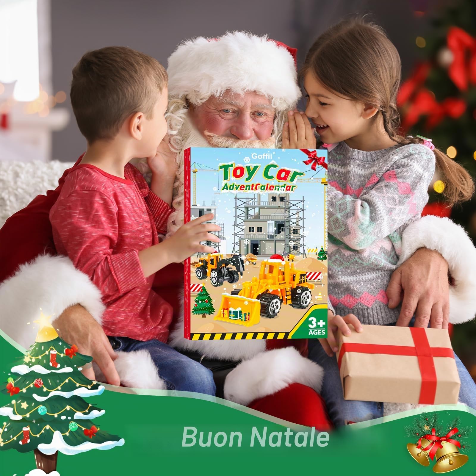 Goffii Calendario Avvento Macchinine 2023, Regalo Bambino 2 3 4 5 6 Anni Macchinine per Bambini 3-6 Anni Giocattoli Bambino 3-6 Anni Calendario Dell'avvento 2023 Cars Macchinine Regalo Bambina 3-6