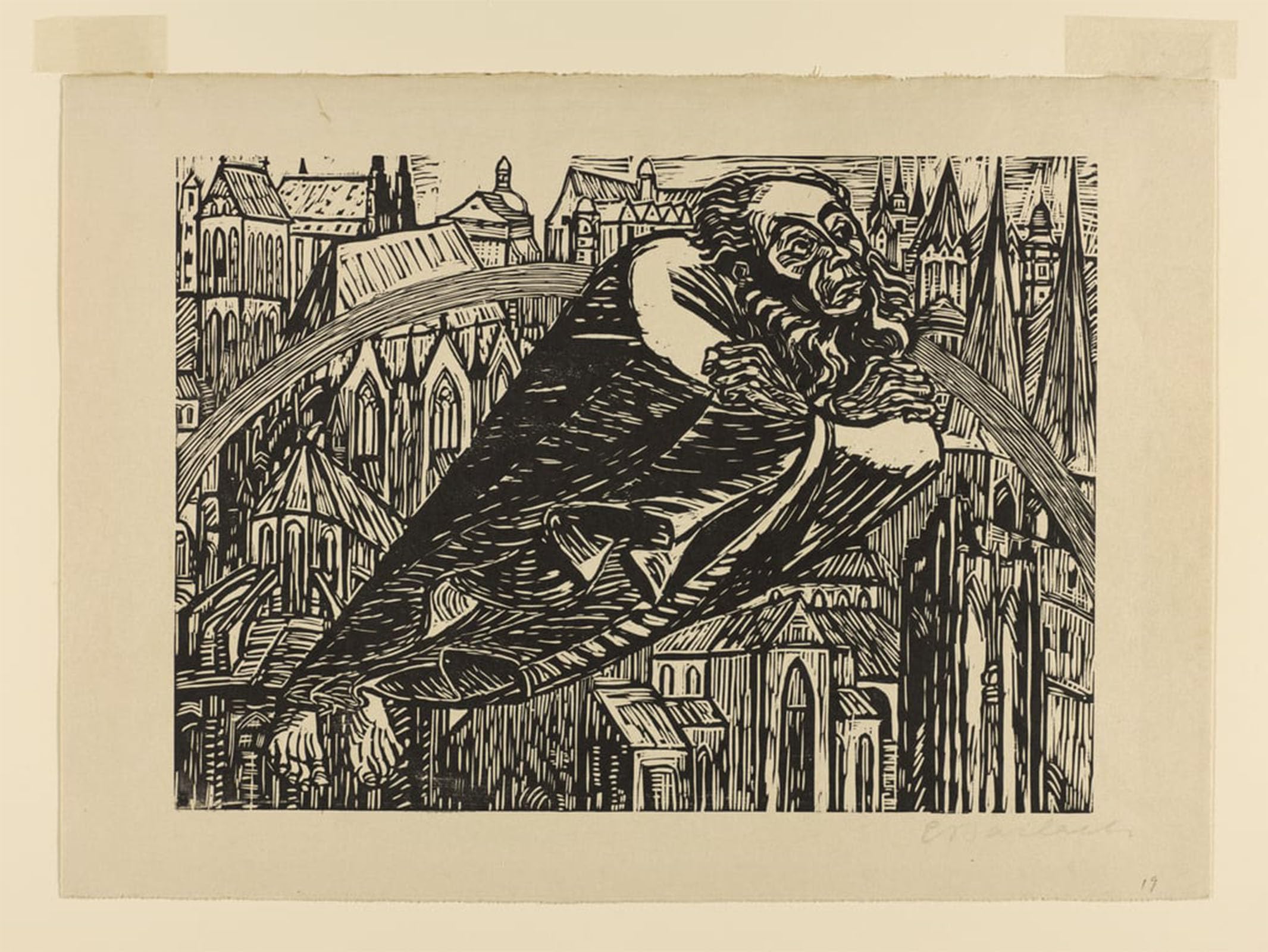 ARTXLXXBN Famous Print Painting Colorful Art Print the Dome by Ernst Barlach Canvas Art Decorations for Home Decor 60x90cm
