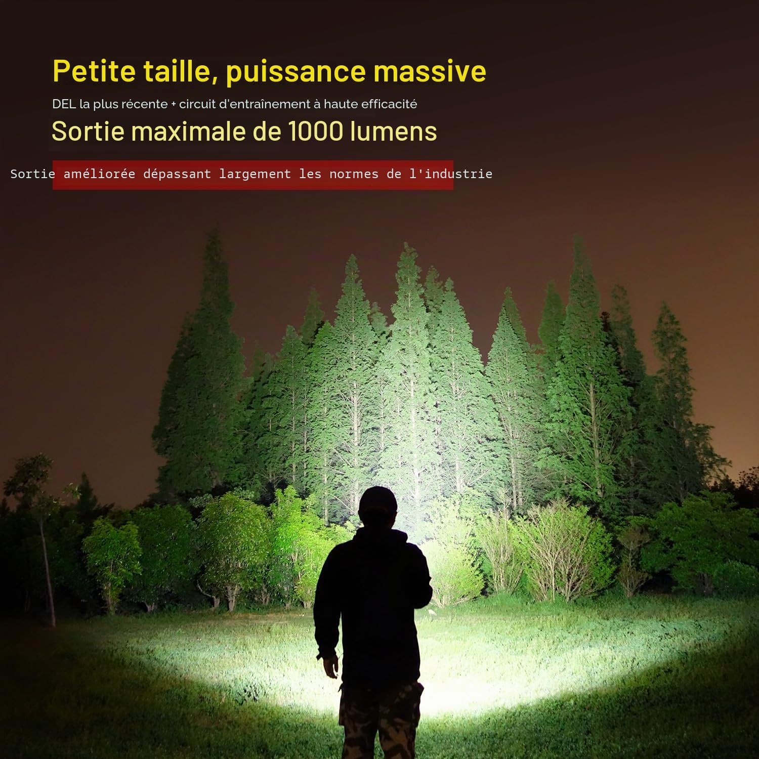 KLARUS XT1C Lampe de poche tactique rechargeable - 1000 lumens - Autonomie maximale de 150 heures - Contrôle tactique à double interrupteur