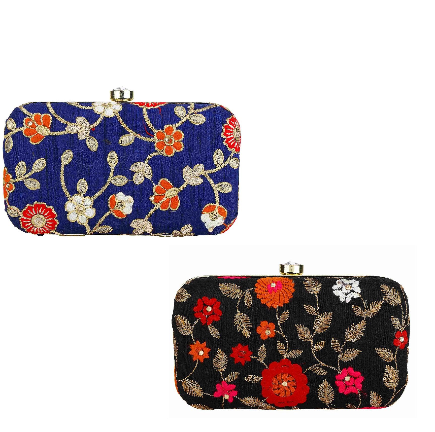 SPHINX Contemporary Handcrafted Ethnic Clutch for Women/Girls - Pack of 2 ( Color & Design As per stock)