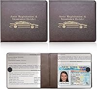 Vista 33 de Ziciner Soporte para Seguro de Registro de Automóvil, Paquete de 2 Organizador Esencial de Documentos de Tarjetas de Auto para Guantera con Cierre
