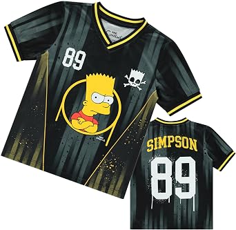 The Simpsons Boys' Bart Simpson Boys Soccer Mesh Jersey Tee & Short 2pc Set - Boy 4-20