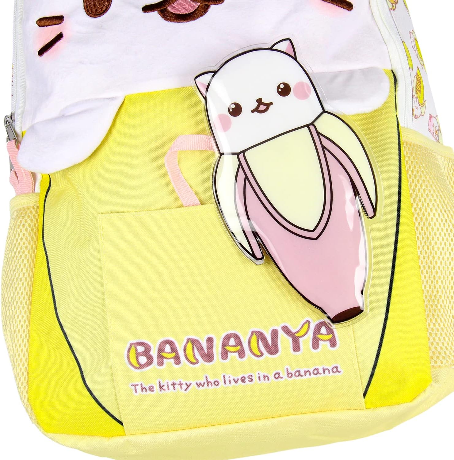 Bioworld Crunchyroll Bananya Plush 3-D Cat Anime Cartoon 16" Backpack - Image 3