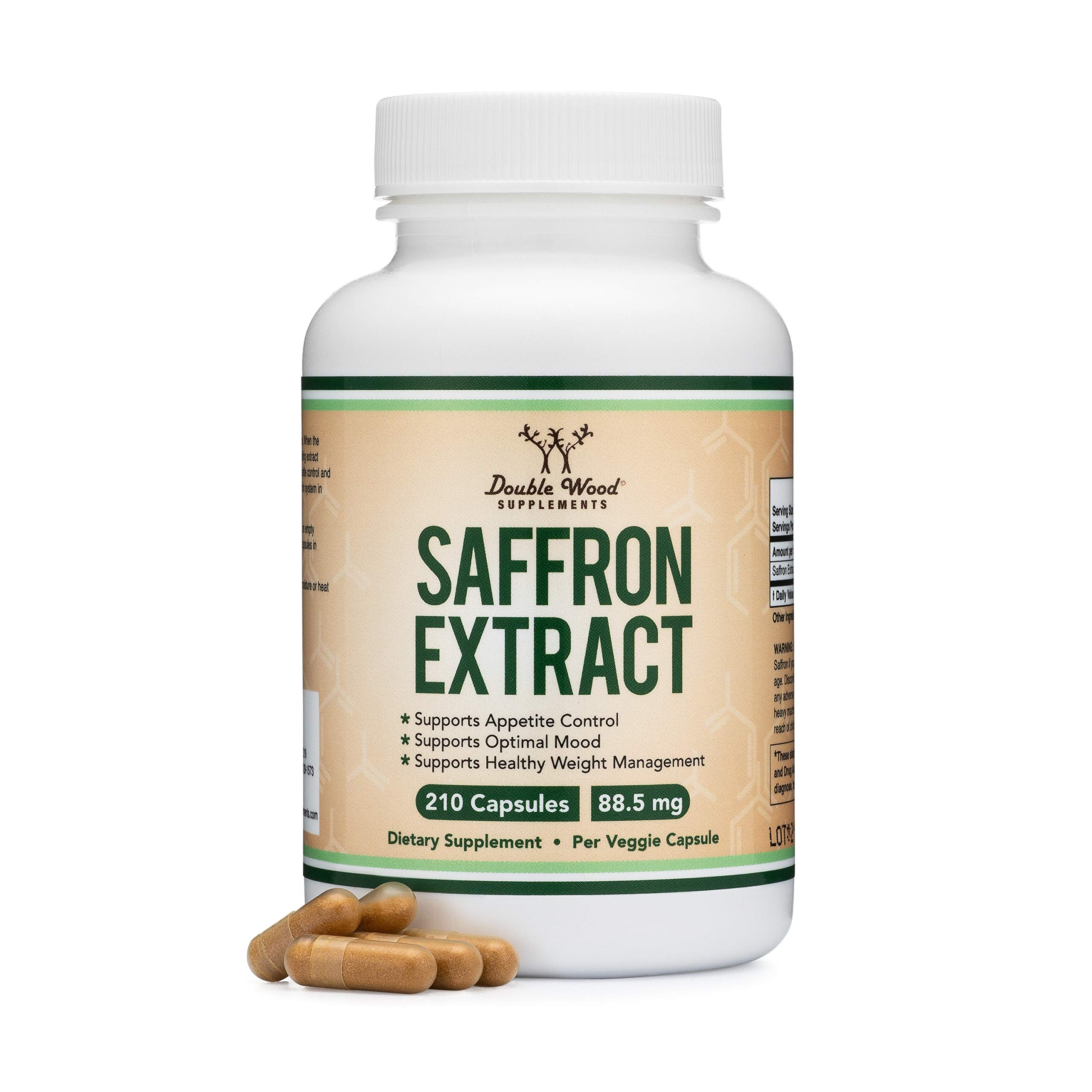 Saffron Supplement Saffron Extract 88.5mg Capsules (210 Count) for