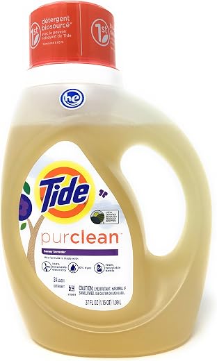 Tide Purclean Honey Lavender Liquid Laundry Detergent, 37 Ounce