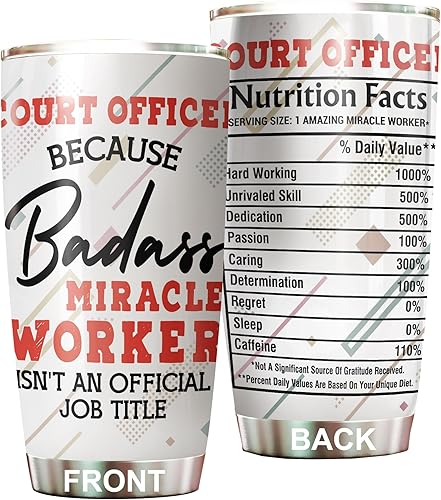 Miracle Worker - Vaso de acero inoxidable de 20 onzas, regalos divertidos a granel para oficina, mujeres, hombres, amigos de trabajo, compañeros de