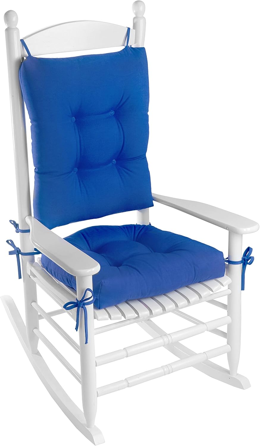 Klear Vu Solarium Rocking Chair Cushion Set, Assembled in the USA, for Indoor & Outdoor Use, Patio, Living Room, or Nursery, 2-Piece Set, 19"x19" Seat and 21"x18" Seatback, Boardwalk Stripe