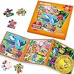 QUOKKA Magnetic Puzzles for Kids Ages 4-6 - 36 Pieces Sudoku Toddler Puzzles Ages 2-4 - Travel Games for Kids Ages 3-5 - Animal Jungle Sea Toddler Travel Toys - Car Airplane Road Trip Games