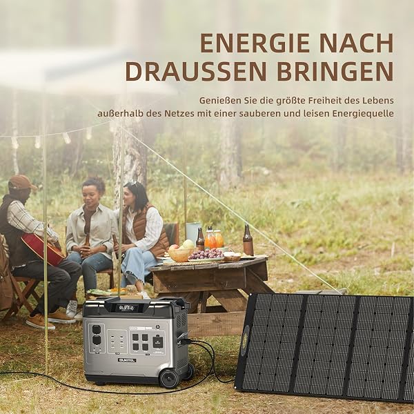 OUKITEL P5000 Pro 5120Wh Große Kapazität Tragbare Powerstation mit 2x200W Solarpanel, 5×4000W AC-Steckdosen (8000W Spitzenleistung) Solargenerator, LiFePO₄-Akku, Für Camping und Stromausfälle - 3