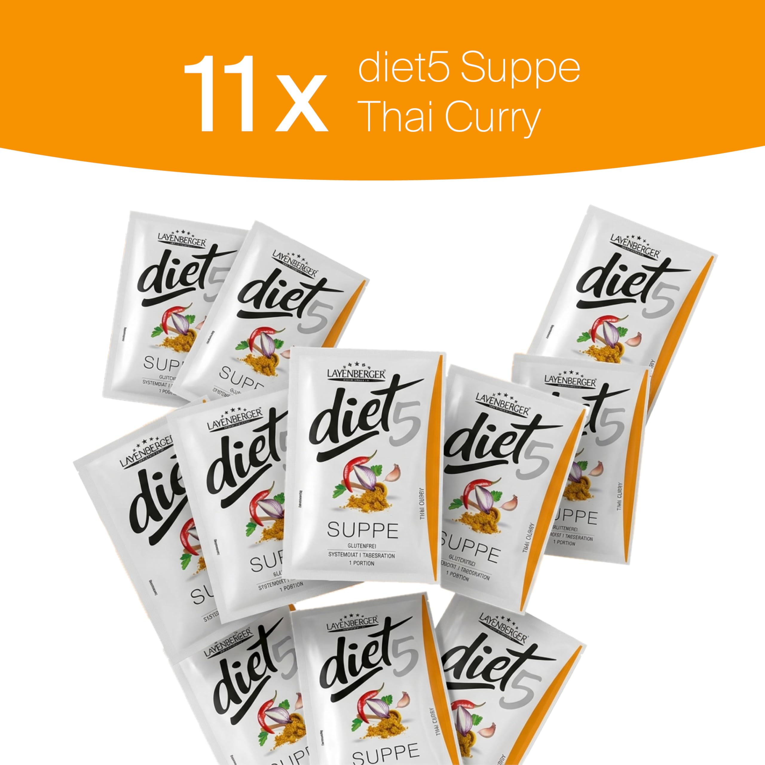 Layenberger diet5 7 Tage-Diät-Paket - Formula Diät inkl. Abnehm-Plan, Tagesrationsdiät glutenfrei - 35 Portionen (1,678 kg)