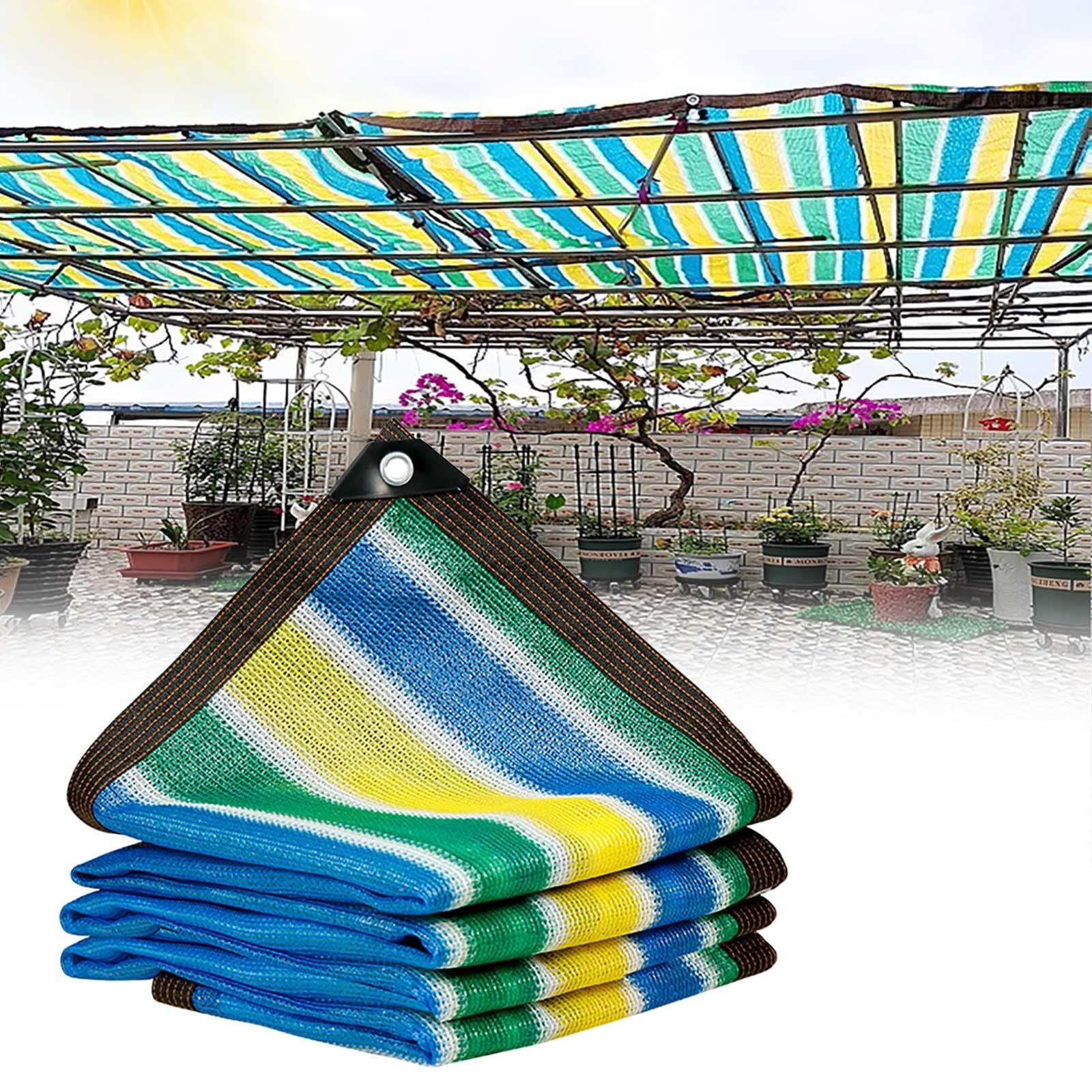 Voile d'ombrage et filet coupe-vent 7x11m pour créer de la fraîcheur au jardin