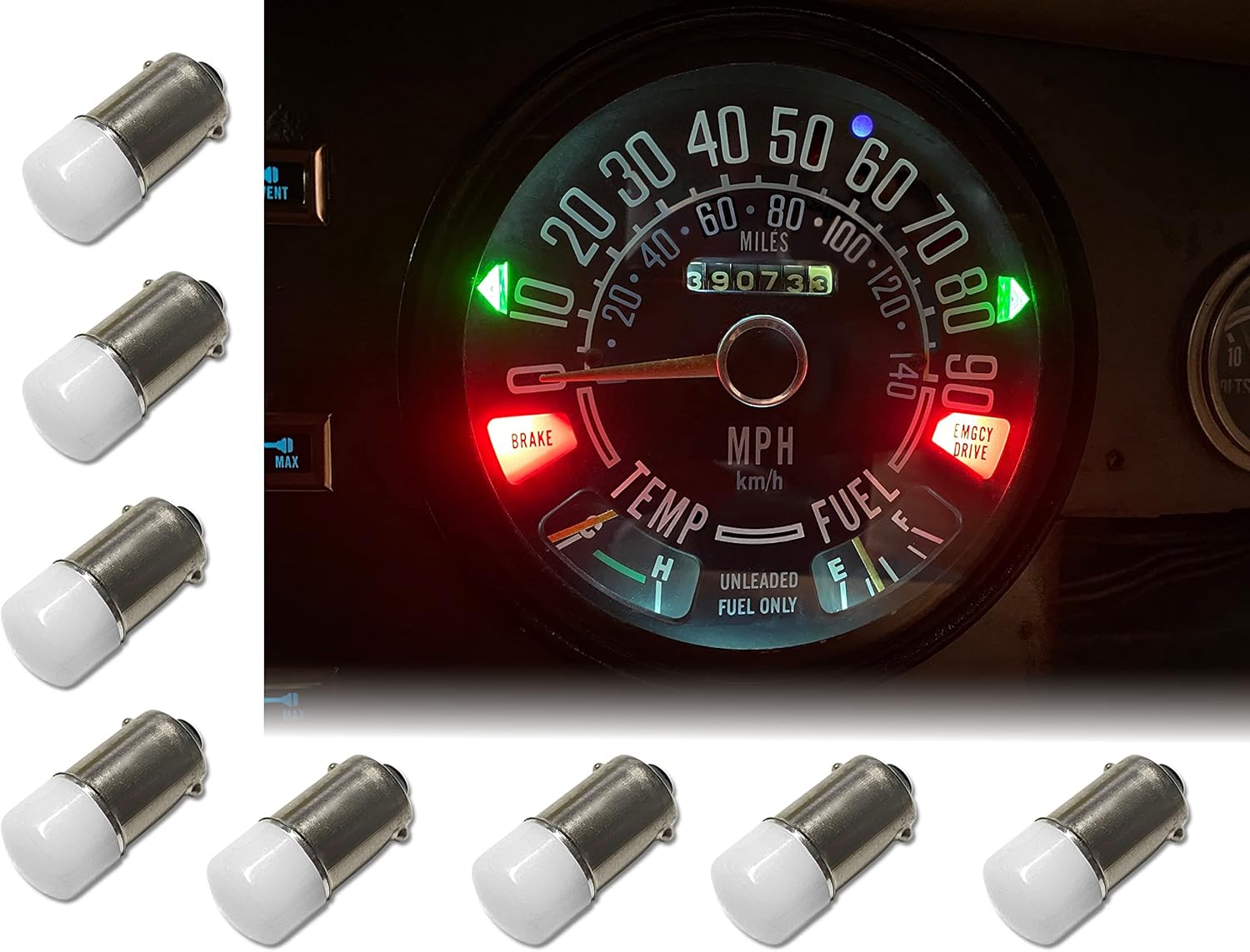 AeroLites Speedometer Cluster LED Light Bulb Retrofit Kit, fits Jeep