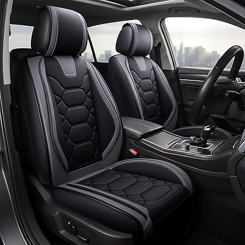 Miniatura 13 de OASIS AUTO Juego completo de fundas para asientos de automóvil, fundas impermeables de piel sintética para automóviles de ajuste universal para SUV
