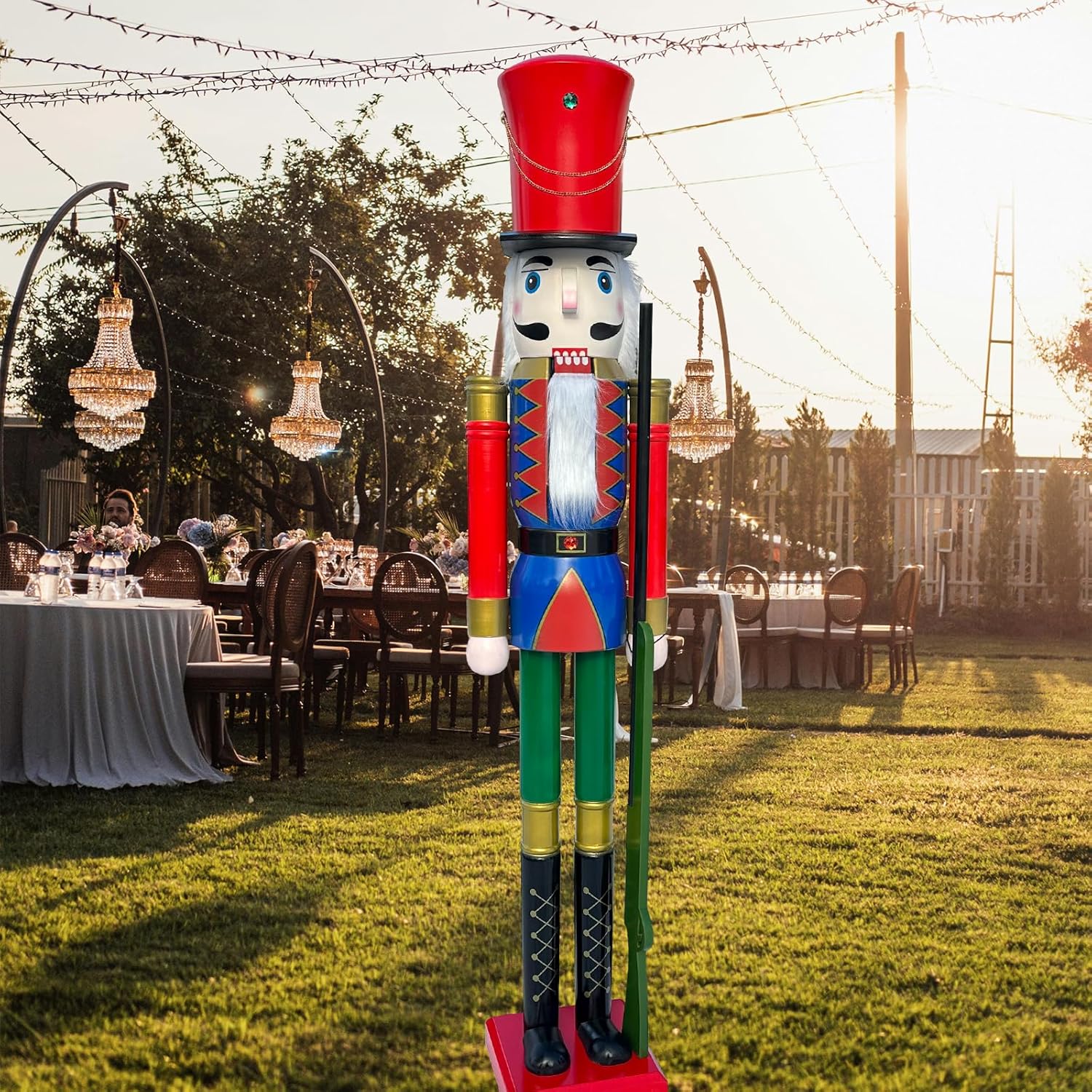 CDL 48"" Holiday Nutcracker Soldier Christmas Decor Nutcracker Figure K45, Red