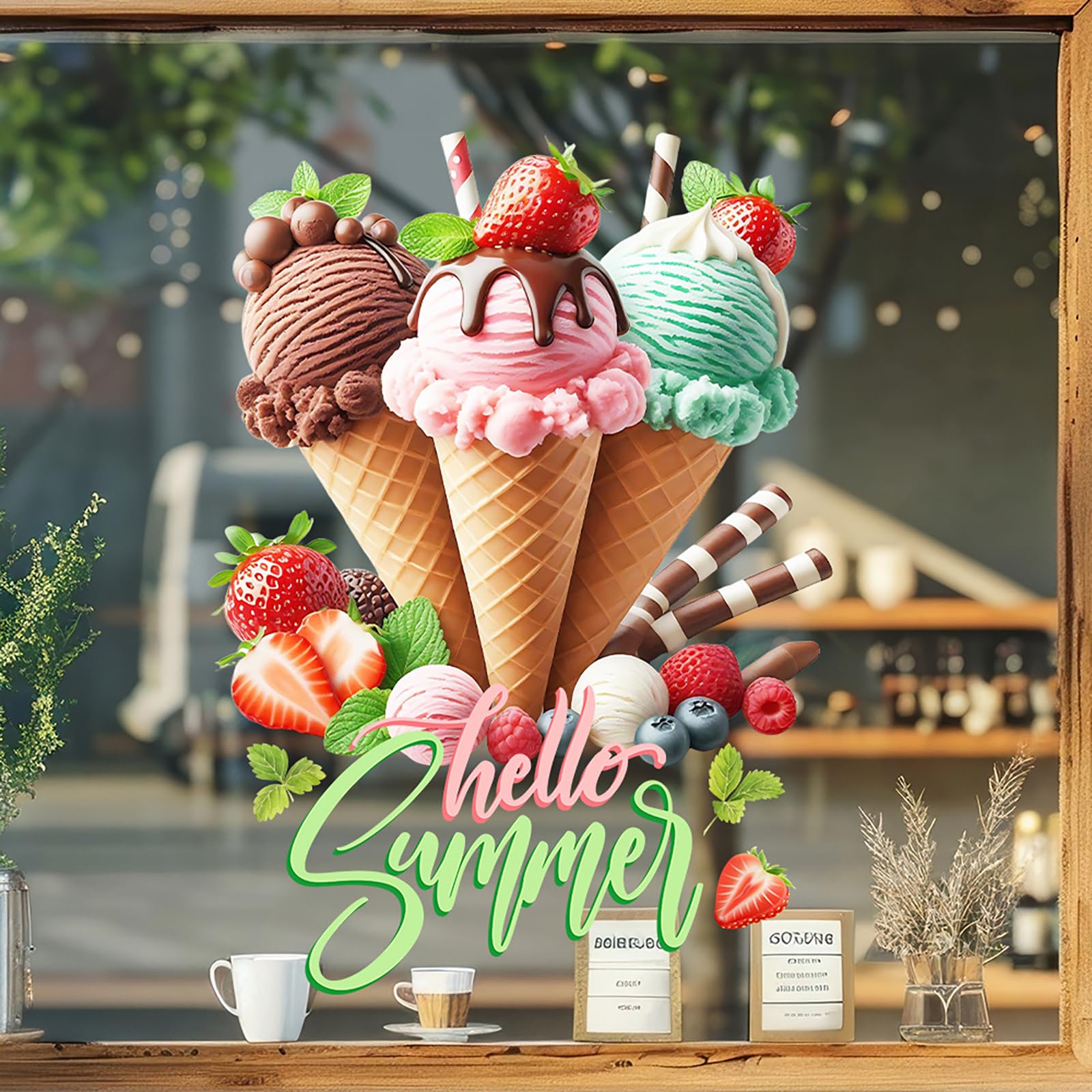 Adesivi creativi ed interessanti della Parete del Gelato-autoadesivi del Gelato, Adatti per Le stanze, i salotti, Le cucine e la Decorazione Domestica, Rimovibili e Facili da attaccare