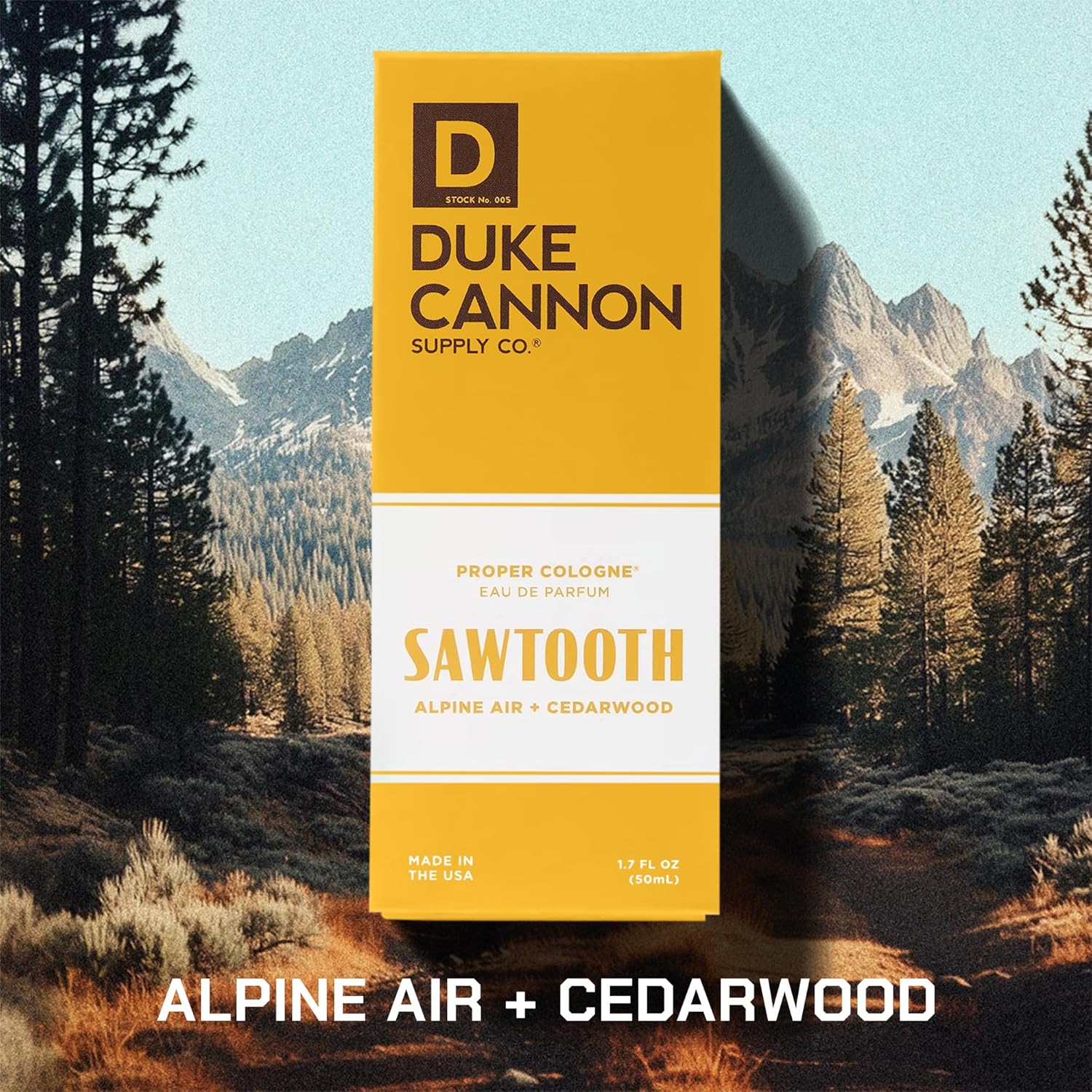 Duke Cannon Supply Co. Midway & Sawtooth Men’s Cologne Duo Fresh Citrus Marine and Crisp Alpine Cedarwood Long-Lasting Eau de Parfum Set Masculine Everyday Fragrance Kit 1.7 Fl Oz.