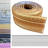 Vista 12 de Yutianli Moldura de Corona Despegar y Pegar Borde de Papel Tapiz Base de Pared Flexible Moldura Trim Autoadhesiva Zócalo de Vinilo Marrón Moldura