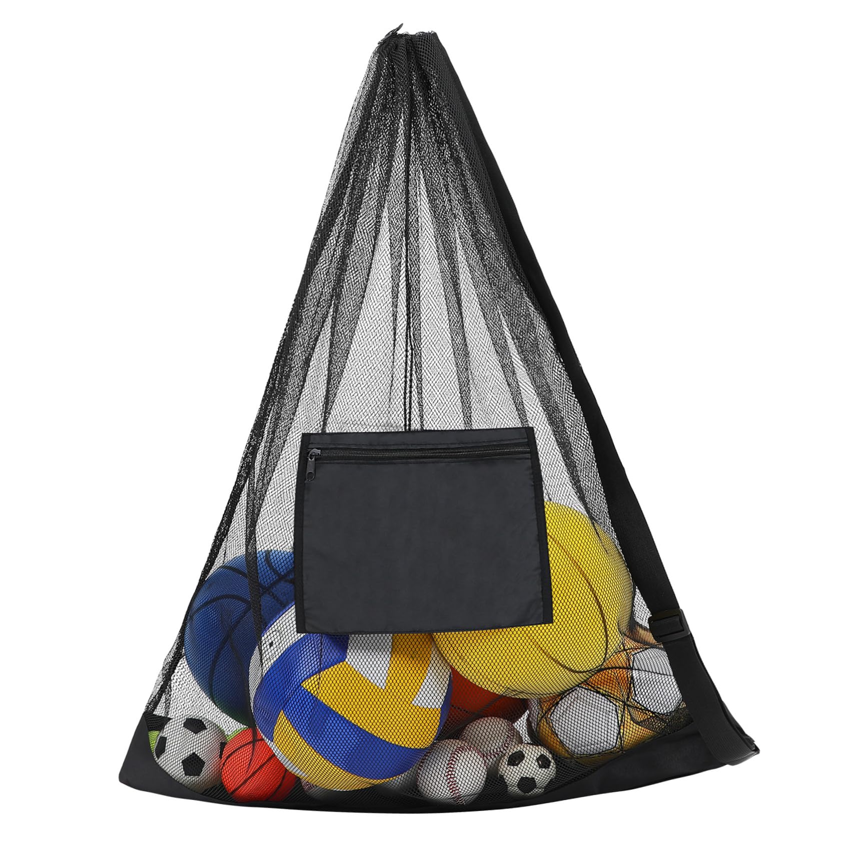 Sosoport Bag Sports Duffle Bag for Football Basketball Soccer Balls Mesh Bag Shoulder Straps Zippered Compartment