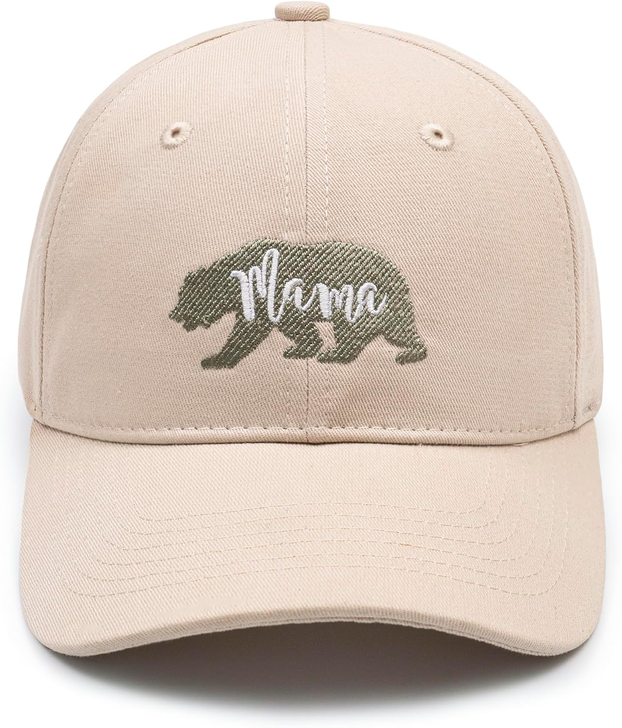 KOLWOVEN Mama Bear Embroidered Baseball Cap, Stylish Distressed Hat for Women, Perfect Mother's Day or Birthday Gift for Mom
