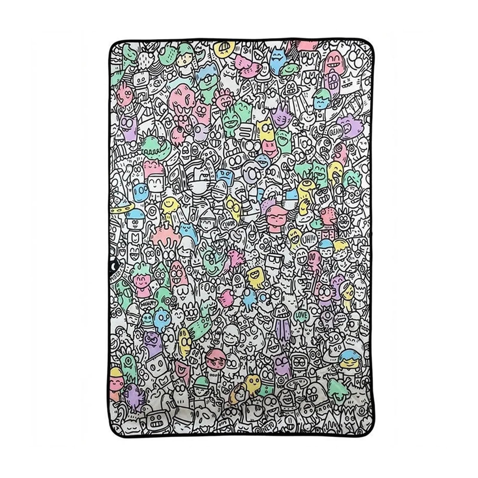 Ozzyr diy coloring blanket Adult DIY Graffiti Blanket Hand-painted Decompression(100x140cm-03)