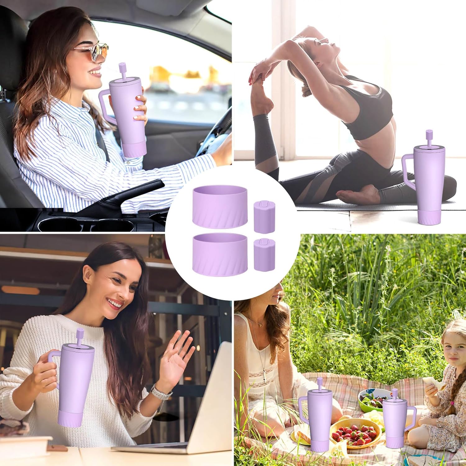 Straw Cover & Cup Boot Combo Compatible with Brumate Era 30 oz/40 oz, 2 Pack-Leakproof Magnetic Straw Cover + Anti Slip Silicone Boot | Daily, Travel, Gym |Cup Accessories - Image 7