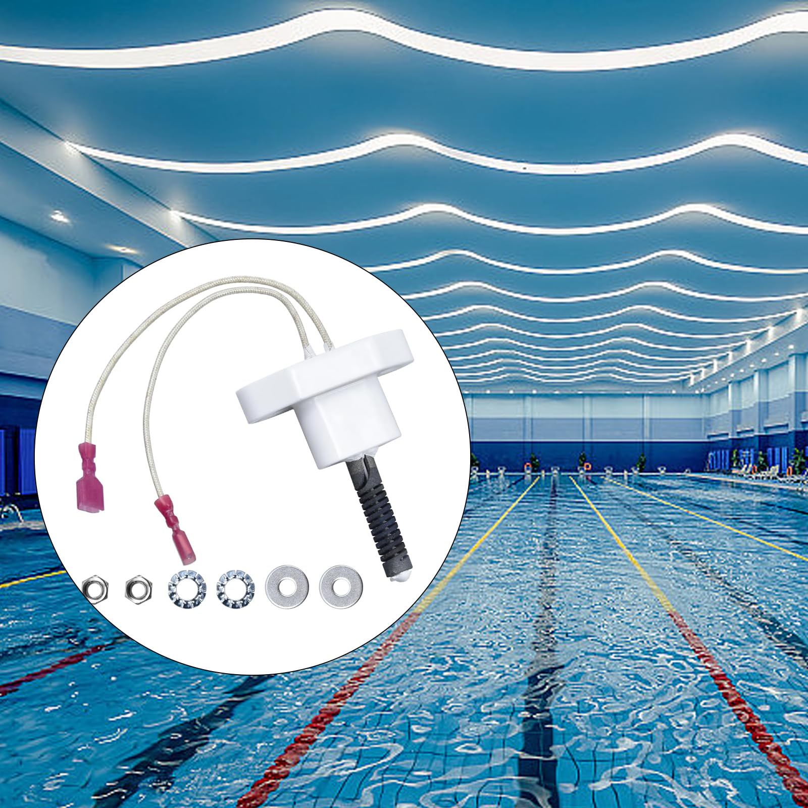 Factor de calefacción de repuesto, construcción de plástico resistente para bañera de piscina, adecuado para los modelos 200, 260, 400. Utilice un factor de calefacción de piscina duradero