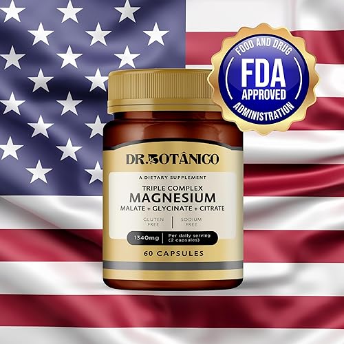 Miniatura 2 de Complejo Triple Magnesio 1340mg  Malato + Glicinato + Citrato  Dr. Botanico (60 Cápsulas)