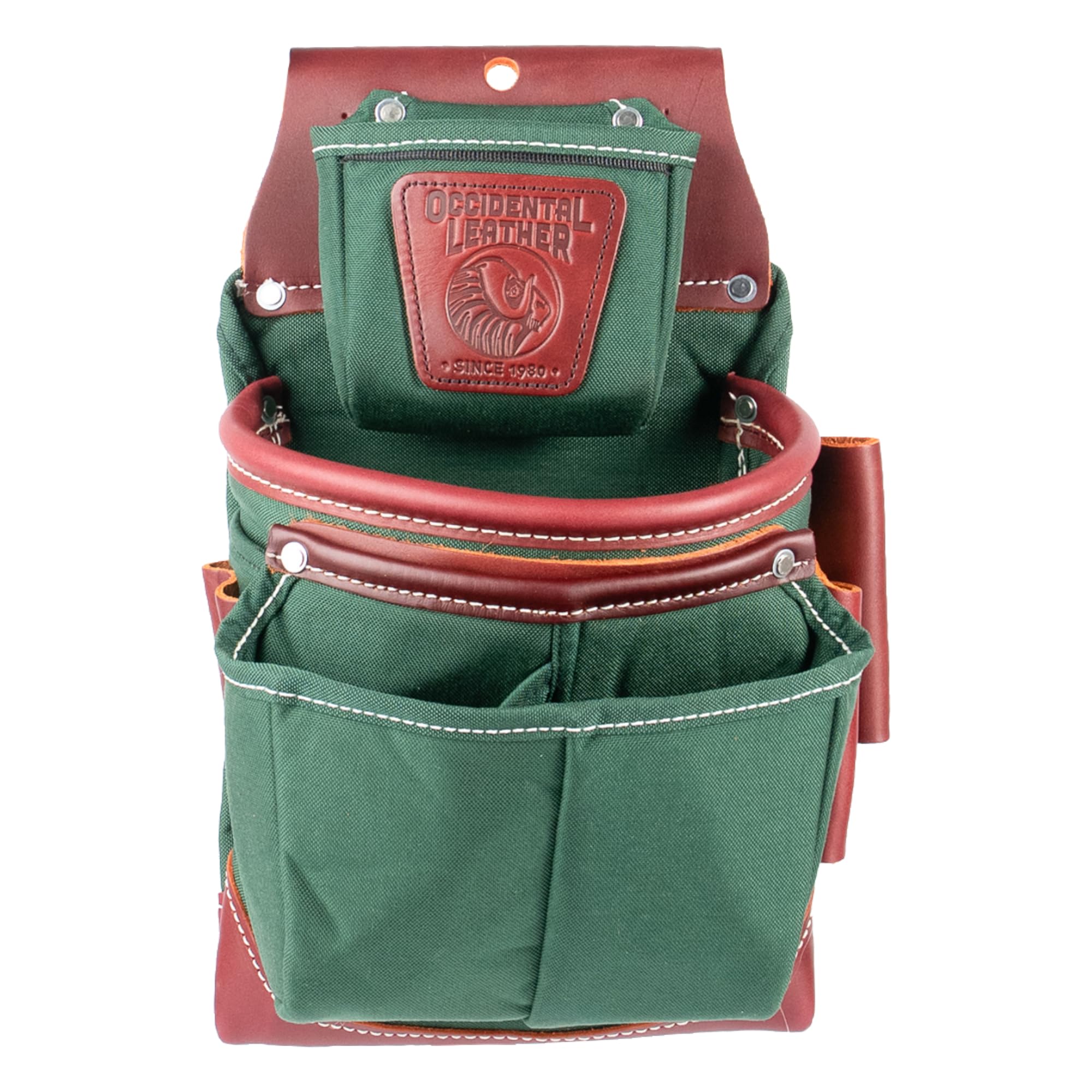 Occidental Leather Heritage FatLip Fastener Bag - Right Hand - 10 Pockets Tool Holders - Made in USA