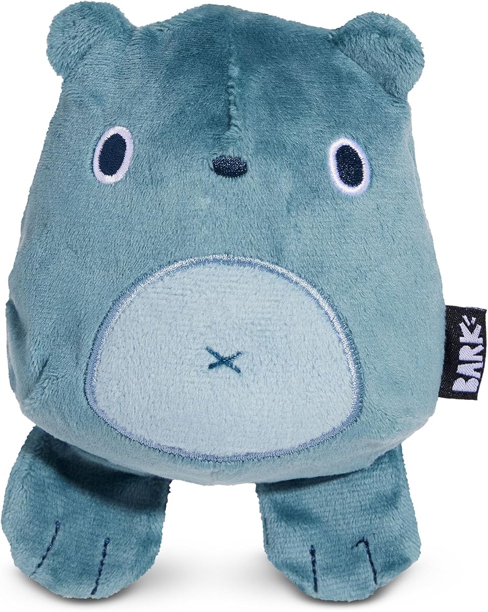 BarkBox Grey Bear Hugger Super Chewer Plush Toy | For Large Breeds - 2-in-1 Plush Exterior Hard Core