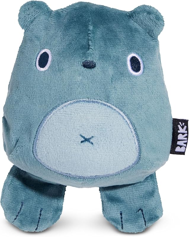 BarkBox Grey Bear Hugger Super Chewer Plush Toy | For Large Breeds - 2-in-1 Plush Exterior Hard Core