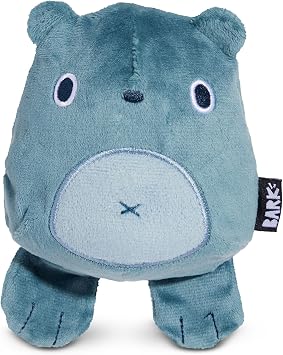BarkBox Grey Bear Hugger Super Chewer Plush Toy | For Large Breeds - 2-in-1 Plush Exterior Hard Core