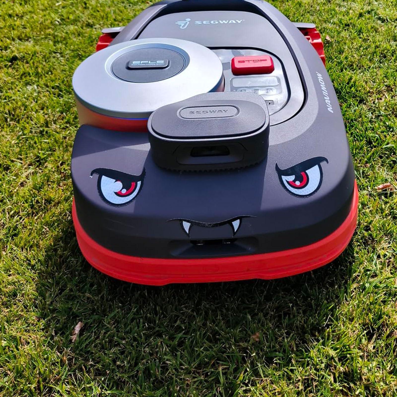 Augen Aufkleber Sticker für Mähroboter Rasenroboter - Selbstklebend Wetterfest, Mähroboter Deko, Mähroboter Tuning, Aufkleber für Mähroboter, Gardena, Navimow, Luba 2, Worx Landroid