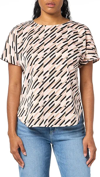 Anne Klein Women's Short Sleeve Polka Dot Top