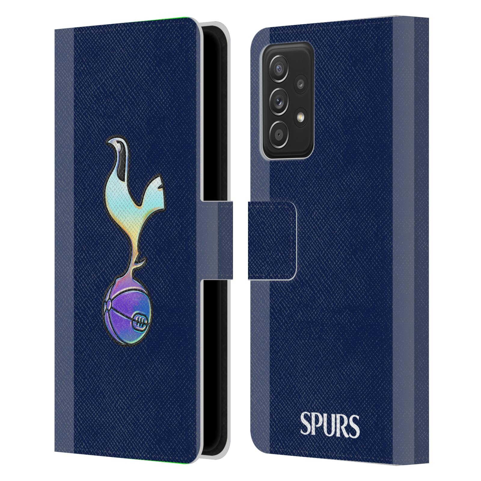 Head Case Designs Officially Licensed Tottenham Hotspur F.C. Dark Blue and Purple 2023/24 Badge Leather Wallet Case Compatible With Samsung Galaxy A53 5G (2022)